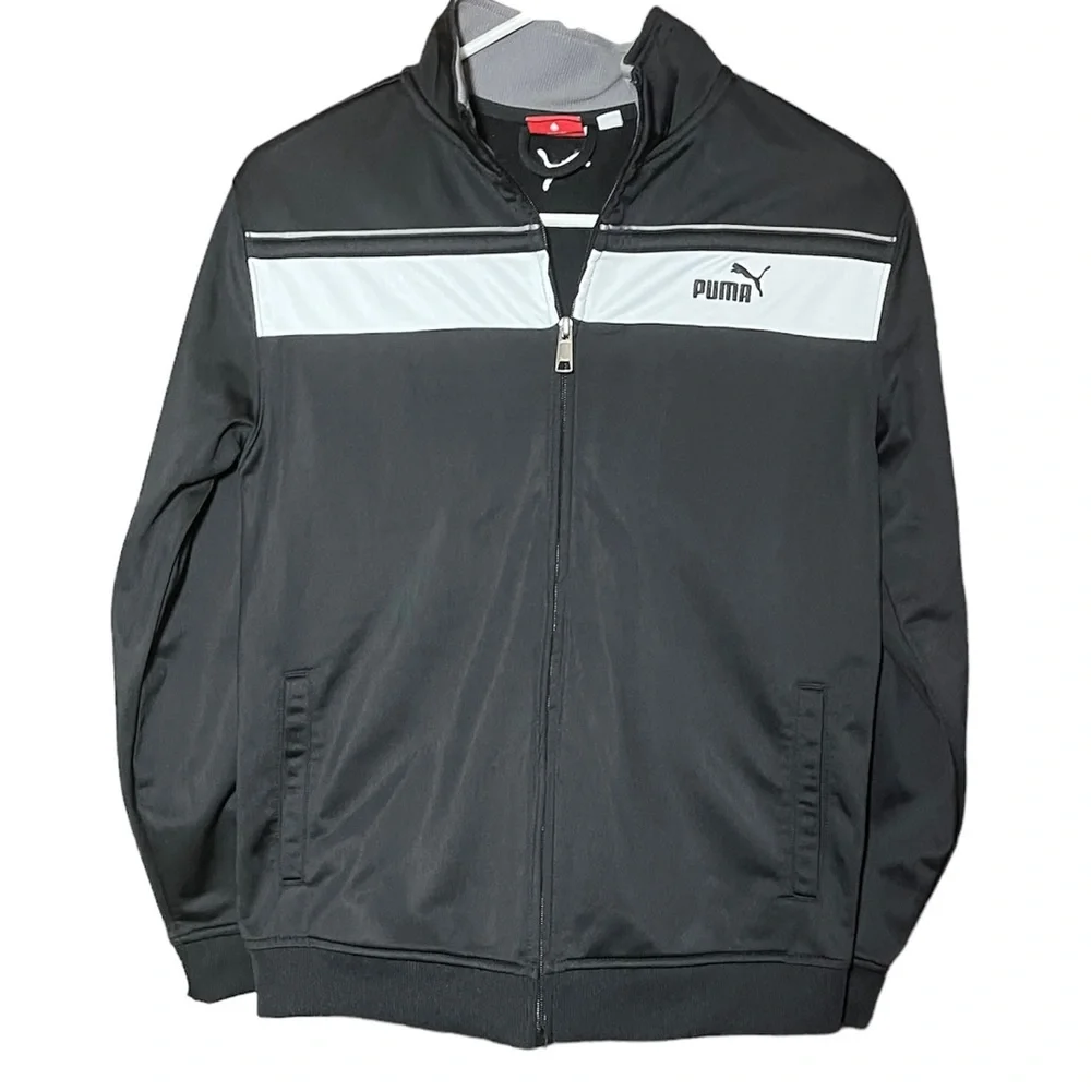 PUMA Black/White Boy Full‎ Zip Jacket